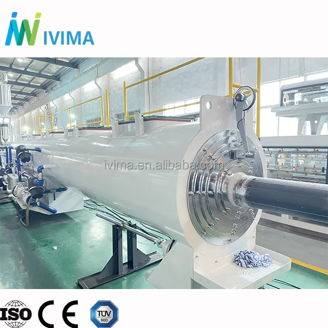 Ivima fast speed 16-75mm plastic HDPE PE water gas pipe making machine with factory cost in Zhangjiagang