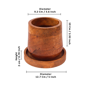 Maceta de madera natural para plantas de interior, jardinera de madera rústica para decoración de restaurantes y hogares, venta al por mayor de fábrica en Vietnam - Product Image 2