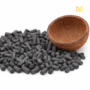 Bloques de Carbón Activado de Cáscara de Coco Peletizada de 4 mm para Purificación de Aire y Gas, Alta Eficiencia, Fabricante y Exportador de Carbón a Granel - Product Image 1