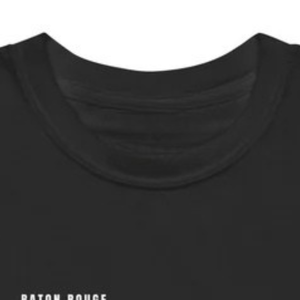 T-shirt graphique épais noir pour adolescent avec imprimé lettres, décontracté en coton à manches courtes, haut streetwear, vêtement de mode - Product Image 4