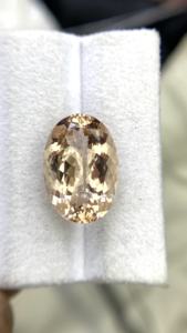 Piedra de Morganita Natural Certificada, Corte Ovalado, con Excelente Color y Brillo, Beryl Natural de 10.28 Quilates, Limpia con Lupa - Product Image 3