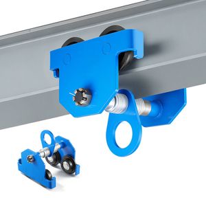 Carretilla Manual para Vigas de 3 Toneladas, Capacidad de 6600 Libras, Ruedas Dobles, Ancho de Brida Ajustable de 2.5 a 8 Pulgadas - Product Image 1
