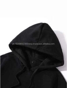 เสื้อฮู้ดดี้ผ้าคอตตอน 100% สีดำทรงโอเวอร์ไซส์ สไตล์สตรีทแวร์สำหรับผู้ชาย  รับสกรีนโลโก้ใหม่ตามสั่ง - Product Image 5