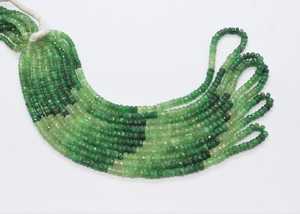 Cuentas facetadas de tsavorita natural en tonos, tipo rondel, de 16 pulgadas, cuentas de piedras preciosas de tsavorita verde facetadas, cuentas sueltas de tsavorita. - Product Image 5
