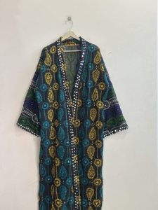 Nuevo Kimono Tradicional Indio Bordado para Mujer, Regalo para Ella - Product Image 5