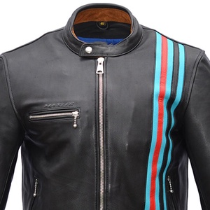 แจ็กเก็ตนักขี่จักรยานสำหรับผู้ชายเสื้อหนังสำหรับแข่งมอเตอร์ไซค์ดีไซน์คลาสสิกสินค้ามาใหม่ออกแบบได้ตามต้องการ - Product Image 3