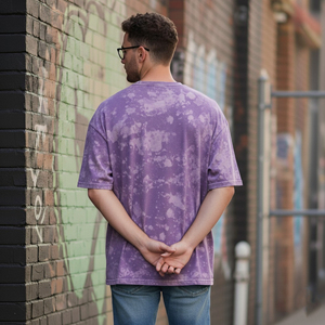 2026 High Quality 100% Cotton Acid Wash Digital Printing Breathable Quick Dry Custom Logo Men's <b>Hip</b> Hop T-shirt Oversized - Product Image 2
