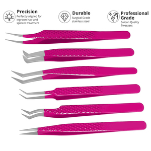 Premium Quality Beauty Instrument Non-Slip Handle OEM/ODM Available Stainless Steel Pointed Eyelash Extension and Volume Tweezer - Product Image 4