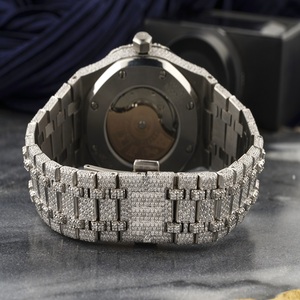 Luxury Iced Out Moissanite <b>Watch</b> <b>Arabic</b> Dial Round Diamond Hip Hop Jewellery Bust Down Statement Timepiece Shine - Product Image 3