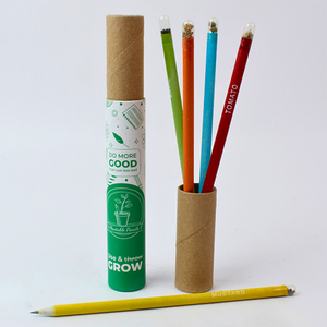 5PC Plantable <b>Seed</b> Pencil Set Recycled <b>Paper</b> Pencils with Gold <b>Seed</b> Capsules Sustainable Eco Stationery for Gift Office - Product Image 4