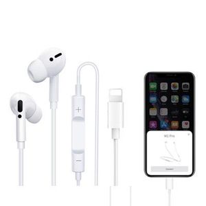 Écouteurs filaires pour <span class=keywords><strong>iPhone</strong></span> <span class=keywords><strong>avec</strong></span> connecteur Lightning, son stéréo, casque audio - Product Image 1