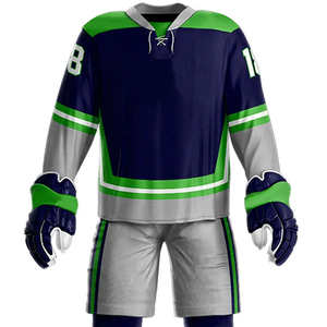 Tenues d'entraînement de hockey sur glace 7V7 à manches longues 2026, 100 % polyester, haute qualité, couleur et logo personnalisables, en stock - Product Image 2