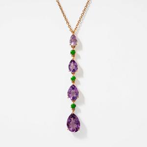 Collar de Lujo con Diamante en Forma de Pera de 3.90ct en Oro Rosa de 14K, Joyería Fina de Dos Tonos, Regalo para Mujer, Certificado IGI, Hecza Jewels - Product Image 1