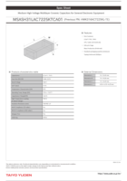 Condensador Cerámico Multicapa SMT 1206 X7S 2.2UF 100V 10% -55C, 50 Piezas de Muestra en Venta, Marca Taiyo Yuden de Corea, Modelo MSASH31LAC7225KTCA01