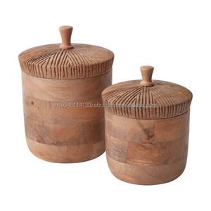 Factory Direct Storage Food Container <b>Decorative</b> <b>Items</b> Use <b>for</b> Home <b>Kitchen</b> Wood Made Canister and Tools Storage & Organization - Product Image 5