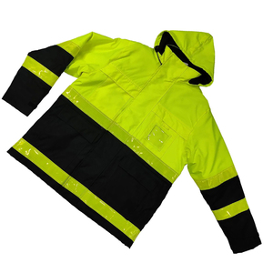 Ensemble de vêtements de travail haute visibilité avec logo personnalisé, uniforme de sécurité durable et résistant, veste et pantalon professionnels classe 2 à multiples poches - Product Image 3