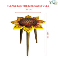 Nouvelle Arrivée Table Basse Moderne en Bois Massif Tournesol Écologique Mobile Pliable Multifonction Élégante Personnalisée Peinte à la Main