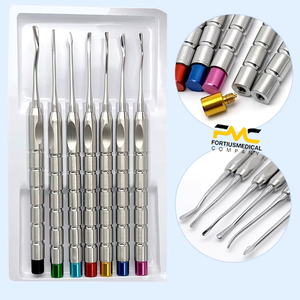 Ensemble d'élevateurs dentaires professionnels en titane, sept unités, pour les élévateurs Luxing et les interventions d'extraction dentaire minimale - Product Image 4