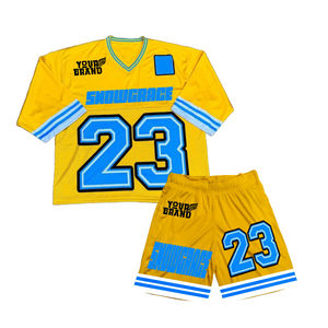 T-shirts personnalisés France à col en V, sérigraphiés, séchage rapide, coupe oversize, style boxy, pour le football, le basketball, maillot de football en mesh - Product Image 6