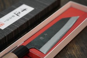 Cuchillo de Cocina Gyuto Tosa-uchihamono, Hoja de Acero al Carbono, Mango de Madera, Ambidiestro, Construcción Forjada, Ecológico - Product Image 2