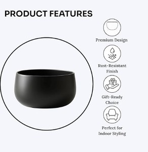 Pot de fleurs élégant en fer rustique et moderne pour balcon et terrasse - Product Image 3