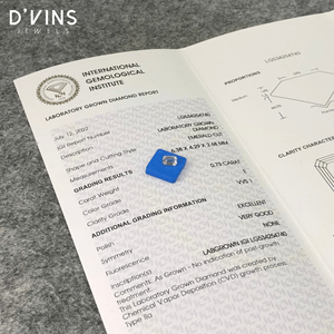 เครื่องประดับเพชรที่มีคุณภาพสูง0.73ct VVS1อีเขียวมรกตตัดใสเต็มแสงห้องแล็บแฟนซีสำหรับการทำเครื่องประดับ - Product Image 1