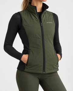 Chaleco Acolchado para Mujer para Protección en Clima Frío, Chaleco de Equitación para Comodidad al Aire Libre, Spandex y Nailon - Product Image 2