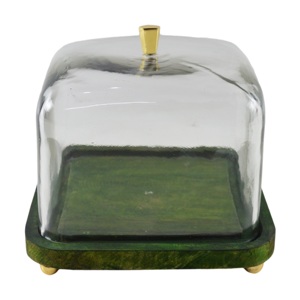 Support à gâteau carré en bois et verre, idéal pour les mariages, les anniversaires et les fêtes, vaisselle et assiettes de présentation - Product Image 4