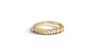 Luxury 18K Gold Diamond <b>Ring</b> Round Cut Diamond Eternity <b>Ring</b> <b>Band</b> Stackable Wedding Engagement <b>Ring</b> Fine Jewelry Gift for Women - Product Image 1