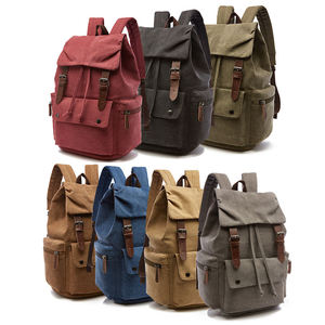 <b>Canvas</b> Casual <b>Backpack</b> Unisex Softback 20-37L Durable Daily Use with Zipper Hasp Closure - Product Image 3