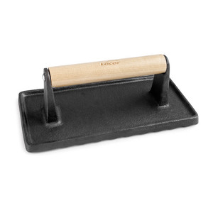 Pressa per carne rettangolare Magma con manico in legno per una cottura uniforme e risultati succosi - Product Image 1