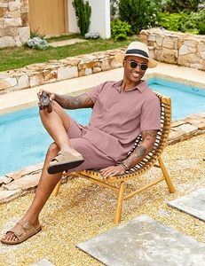 Conjunto de Camiseta y Pantalones Cortos Reversibles para Hombre, 100% Poliéster, Transpirables, Lavado Ácido, Sin Mangas, Ropa Deportiva de Verano, OEM ODM - Product Image 1