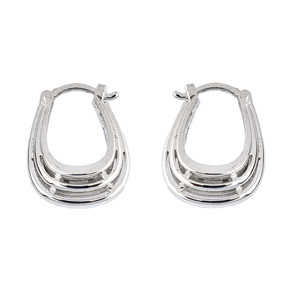 Modern 925 Silver Bohemian Hoop <b>Earrings</b> For Women Fashionable Jewelry For Anniversary Wedding Party Everyday Wear And Special - Product Image 1