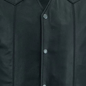 Chaleco de cuero sin mangas a la moda para hombre, talla grande, fabricante pakistaní de chalecos de cuero. - Product Image 6