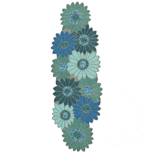 Chemin de table perlé fait à la main pour la maison et les restaurants d'hôtel chemin décoratif en tissu d'aspect royal article de cadeau de Noël - Product Image 1