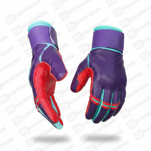 Nouvel arrivage de gants de frappe de baseball personnalisés de haute qualité de couleur unique violet rouge et menthe - Product Image 2