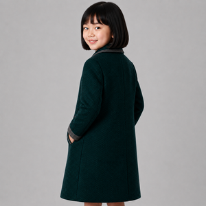 Premium Customizable High Quality <b>Kids</b> Woolen <b>Coats</b> <b>Winter</b> Warmth Stylish Children's Comfortable Cold Weather Outerwear - Product Image 4