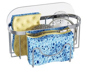 OEM/ODM Adhesive Sponge Rack for Kitchen <b>Sink</b> No Drilling Needed Rustproof Drain Holder Caddy Organizer Storage <b>Basket</b> - Product Image 3
