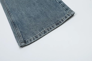 Pantalones Vaqueros de Mezclilla Lavada para Hombre, Transpirables, Sólidos, Corte Regular, Azul Retro, Unisex, Primavera Invierno - Product Image 3