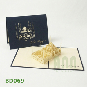 Tarjetas de Felicitación Hechas a Mano con Diseño 3D del Castillo de Kumamoto, Acabado Mate, Impresión Offset, Papel de Recuerdo - Product Image 4
