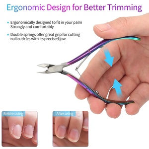 Coupe-ongles en acier inoxydable personnalisé avec logo, ouverture large, lame tranchante, usage professionnel pour les ongles des doigts - Product Image 5