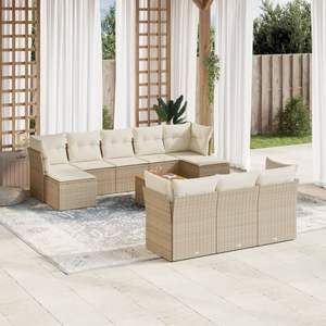 Conjunto de Sofás de Jardín Color Beige - Product Image 1