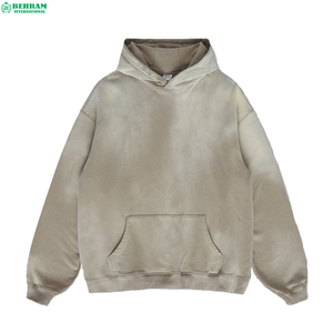 Sweats à capuche pour hommes 100% coton 500 GSM Blank Heavy Weight Hoodies For Man Vintage Sun Faded Pigment Washed Men's Hoodies & sweat-shirts - Product Image 1