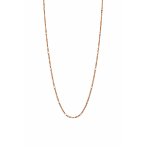 Collar de Cadena de Oro Rosa Sólido de 18K con Detalles de Barra, Joyería Minimalista y Elegante para Mujer - Product Image 1