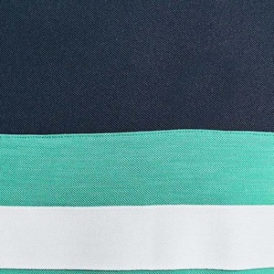 Camiseta de Hombre Azul Marino a Rayas, Manga Corta, Cuello Redondo, Informal, Tejida, Corte Regular - Product Image 6