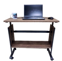 Bureau d'ordinateur portable en métal de luxe à hauteur réglable SCE, table multifonction pour lit, pour la maison, l'école, le bureau et le salon, noir