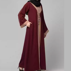 Abaya Kaftan Hijab Islamique pour Femme en Gros – Modeste, Uni, en Mousseline de Coton et Polyester Respirant – Abaya Longue de Soirée Formelle de Dubaï - Product Image 1