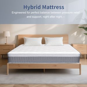 Materasso Villa Full Size da 25 cm con Memory Foam da 14 Pollici e Molle Insacchettate Ibride, Supporto Medio-Rigido e Bordo con Isolamento del Movimento - Product Image 4