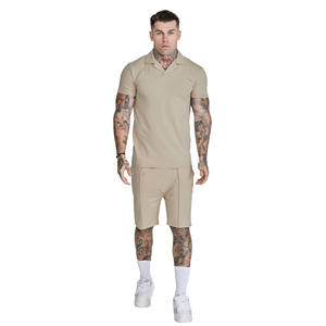 Ensemble polo et short décontracté d'été respirant pour homme, 100% fibre de bambou - Product Image 1