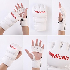 Guantes de Entrenamiento de Artes Marciales y Boxeo Unisex, Ajustables con Cierre de Velcro, de Cuero Sintético Impermeable, Profesionales - Product Image 4